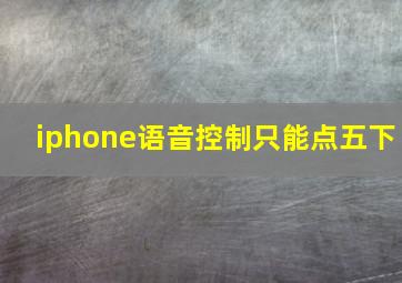 iphone语音控制只能点五下