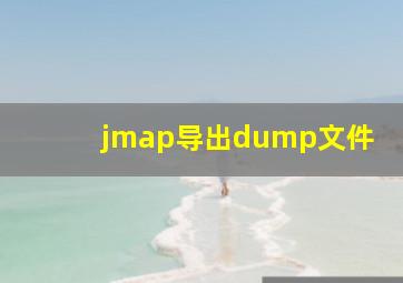 jmap导出dump文件