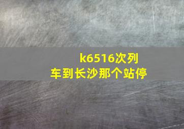 k6516次列车到长沙那个站停