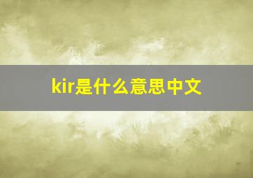 kir是什么意思中文