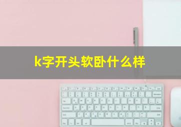 k字开头软卧什么样