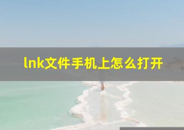 lnk文件手机上怎么打开