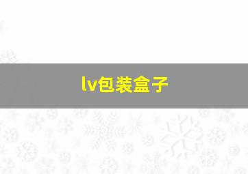 lv包装盒子