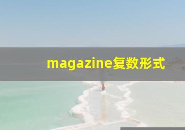 magazine复数形式