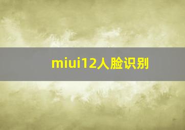 miui12人脸识别