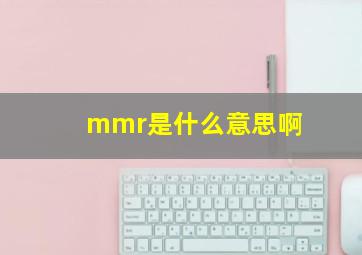 mmr是什么意思啊