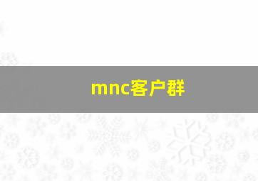 mnc客户群