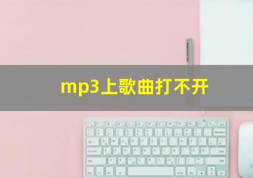 mp3上歌曲打不开