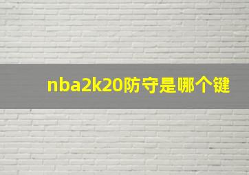 nba2k20防守是哪个键