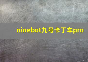 ninebot九号卡丁车pro