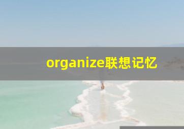 organize联想记忆