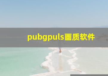 pubgpuls画质软件