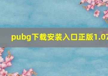 pubg下载安装入口正版1.07