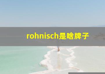 rohnisch是啥牌子