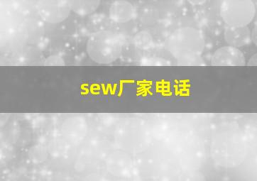 sew厂家电话