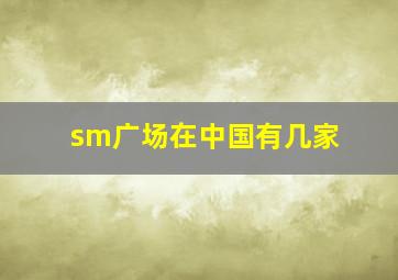 sm广场在中国有几家