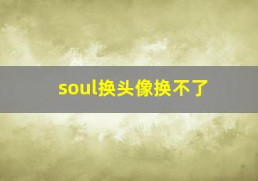 soul换头像换不了