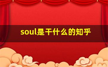 soul是干什么的知乎