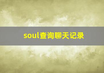 soul查询聊天记录