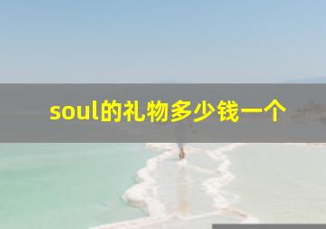 soul的礼物多少钱一个