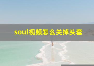 soul视频怎么关掉头套