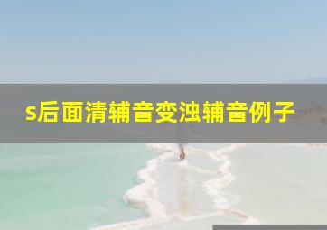 s后面清辅音变浊辅音例子