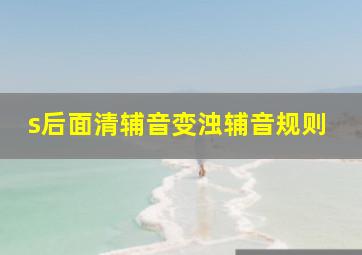 s后面清辅音变浊辅音规则