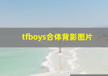 tfboys合体背影图片