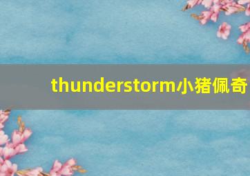 thunderstorm小猪佩奇