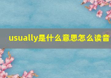 usually是什么意思怎么读音