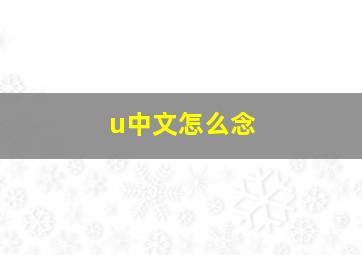 u中文怎么念