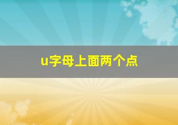 u字母上面两个点