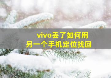 vivo丢了如何用另一个手机定位找回