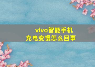 vivo智能手机充电变慢怎么回事