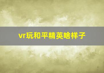 vr玩和平精英啥样子