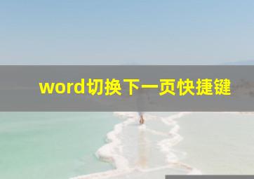 word切换下一页快捷键