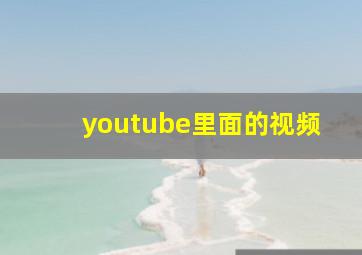 youtube里面的视频