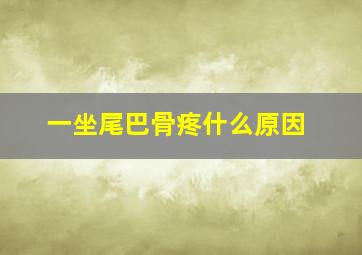 一坐尾巴骨疼什么原因