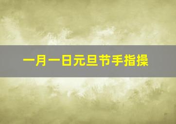 一月一日元旦节手指操