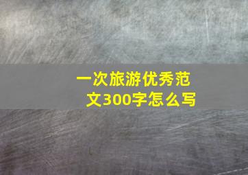 一次旅游优秀范文300字怎么写