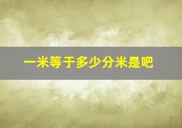 一米等于多少分米是吧