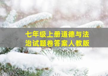 七年级上册道德与法治试题卷答案人教版