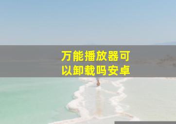 万能播放器可以卸载吗安卓