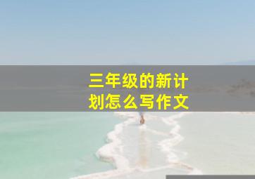 三年级的新计划怎么写作文