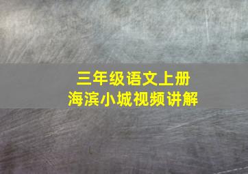 三年级语文上册海滨小城视频讲解