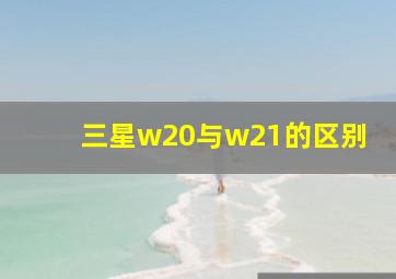 三星w20与w21的区别