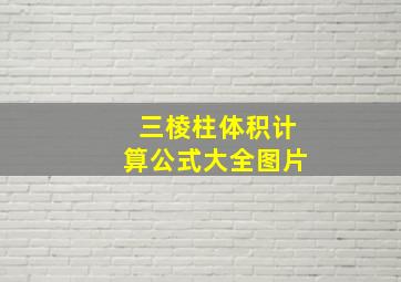 三棱柱体积计算公式大全图片