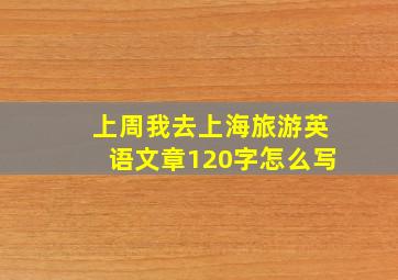 上周我去上海旅游英语文章120字怎么写