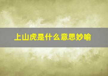 上山虎是什么意思妙喻