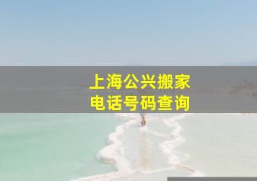 上海公兴搬家电话号码查询